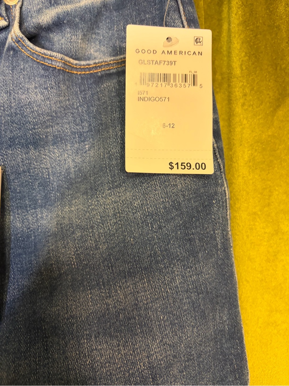 NWT Good American Always Fits Good Legs Straight Jeans Indigo 571 Size 6-12 $159 - Picture 7 of 13